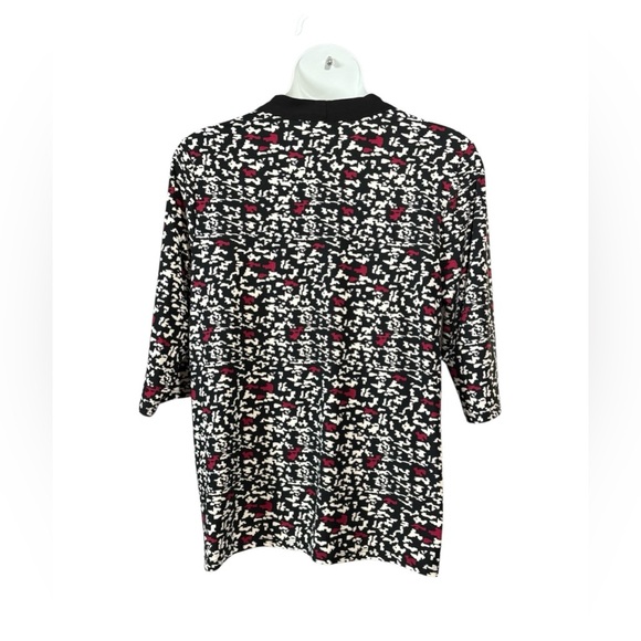 NWOT, Claire France, Soft and Flowy Plus Size Blouse, 2X, Black, Red, White - Picture 6 of 8